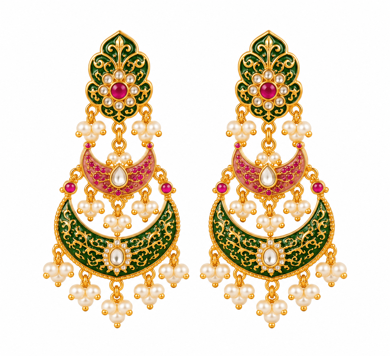 Jhumka Earrings (Duplicate) - - Jhumkas - BLINGARI - Media 1